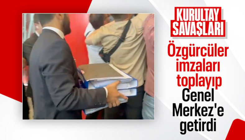 CHP'de olağanüstü kurultay için imzalar Genel Merkez'e teslim edildi