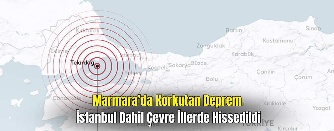 Marmara'da 5 Büyüklüğünde Deprem Meydana Geldi